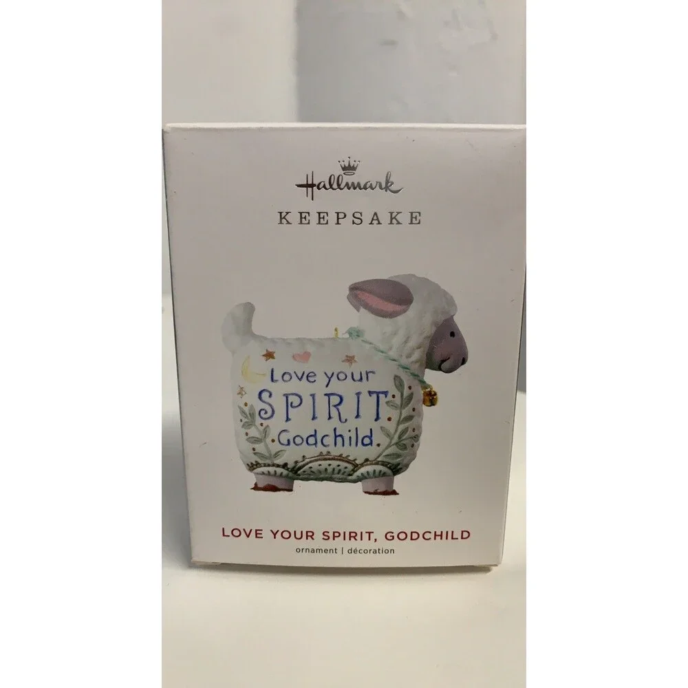 Hallmark Ornament 2019 Love Your Spirit, Godchild Lamb Baby Baptism